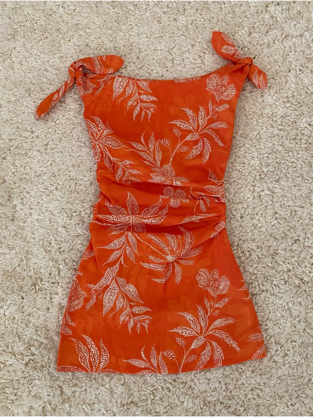 Peppermayo Orange Floral Mini Dress